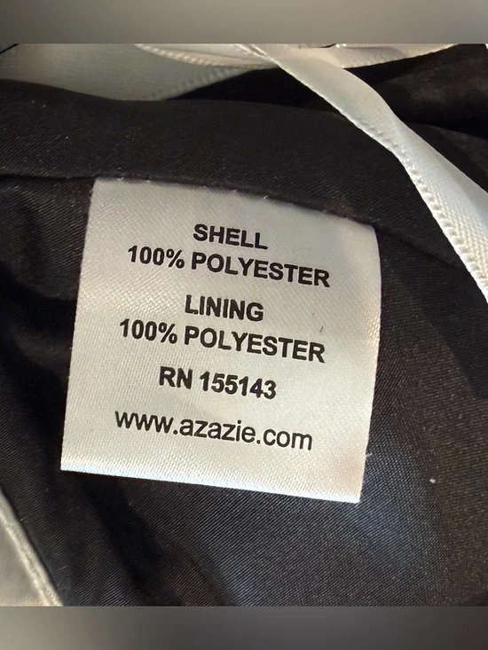 Azazie Saige A10 - Chiffon Elegant Black Strapless Evening Gown - Black - Picture 5 of 6